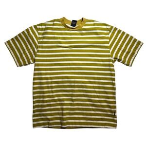 Only NY Striped T Shirt Green White Mens Size M